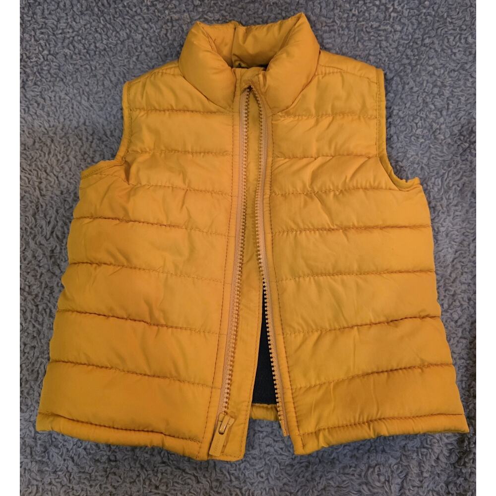 Old Navy Yellow Infant Puffer Vest 18-24 Months EUC PRISTINE